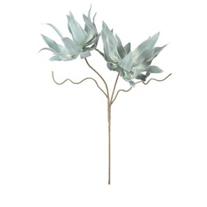 Green Textured Floral Stem 41"H EVA Foam & Wire Botanical Accent – Bendable Faux Greenery (Set of 6) by Kalalou - 1 of 3
