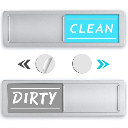 Dishwasher Magnet, Clean Dirty Sign Indicator for Dishwasher Easy to Read  Changing Signs, Heavy Duty Magnet with Optional Stickers (Blue/Grey)