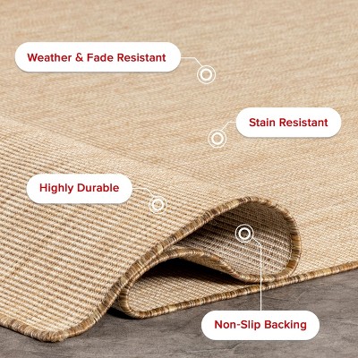 Nakia 4' x 6' Natural Brown Synthetic Indoor/Outdoor Area Rug