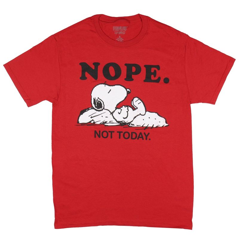 Peanuts Men's Snoopy Nope. Not Today... Sleeping Graphic T-Shirt, 1 of 4