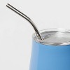 11.8oz Stainless Steel Double Walled Non-Vacuum Wine Tumbler with Lid and Straw - Opalhouse™ - image 3 of 3