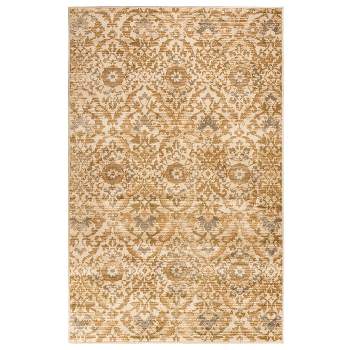 Rustic Geometric Florals Indoor Area Rug or Runner by Blue Nile Mills