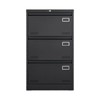 Metal Filing Cabinets with Lock Filing Cabinet Lateral File Cabinet 3 Drawer for Legal Letter A4 F4 Home Office Black One Size - 2 of 4
