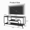 47” Small Modern TV Stand for 55 Inch TV with LED Light,Power Outlets & Open Storage Shelf for Living Room-Baofuwish - 3 of 4