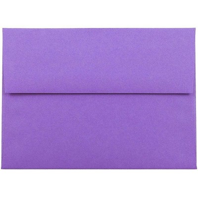 JAM Paper A6 Colored Invitation Envelopes 4.75 x 6.5 Violet Purple Recycled 80260