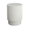 Christopher Knight Home Hamid Minimalist Ribbed Cylindrical Lightweight Concrete Side Table, White - 4 of 4