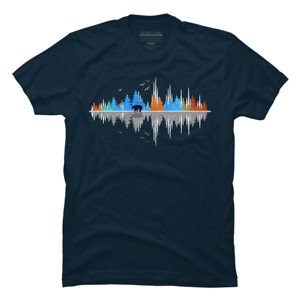 Men's Design By Humans Sounds of Nature Color Tree Notes By NomAdartStudio T-Shirt - 1 of 2