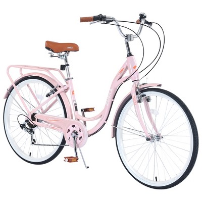 VisioGear Bicycles, 26 Inch Ladies Bicycle with Adjustable Seat, Commute Bicycle Women Ladies, Blue, 66.5"*22.83"*45.7"