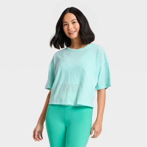 Women's Slub Boxy Short Sleeve Top - JoyLab™ - 1 of 3