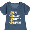 - Pokémon - Eat Sleep Battle Repeat Graphic Short Sleeve Fleece Dress - 2 of 4