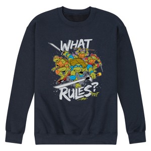 Men's - Teenage Mutant Ninja Turtles - What Rules Graphic Fleece Sweatshirt - 1 of 4