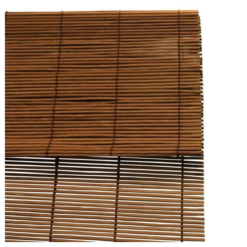 Outdoor Imperial Matchstick Rayon from Bamboo Cord-Free Natural Rollup Blinds - Radiance, 3 of 8