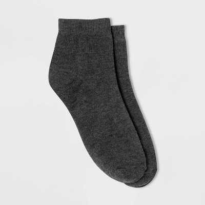 women's gray ankle socks