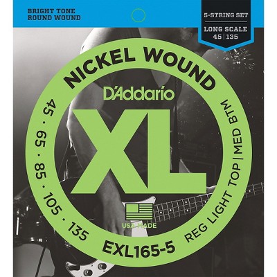 D'Addario XL165-5 - Electric 5-String Bass Guitar Strings