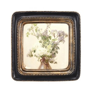 Unique Bargains Square Carved Resin Tabletop Display Home Decor
