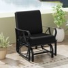 Tangkula Patio Glider Chair Single Outdoor Rocking Chair w/ Seat & Back Cushions - 2 of 4