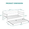 Daybed with Trundle, Trundle Bed Twin with Heart-Shaped Headboard, Sturdy Metal Day Bed with Steel Slat Support, Twin Daybed - 2 of 4