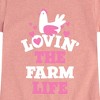 Girls' - Instant Message - Lovin The Farm Life Fitted Short Sleeve Graphic T-Shirt - 2 of 4