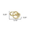 HomeRoots 6" Gold Cast Iron Modern Abstract Infinity Knot Tabletop Sculpture - 3 of 4