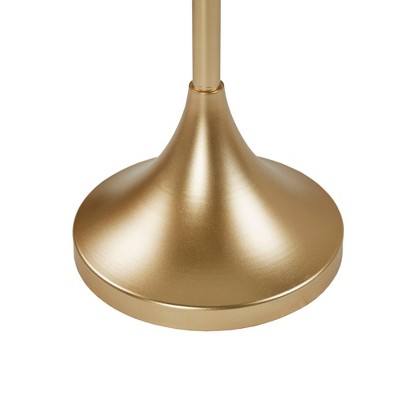 Gold Dome-Shaped 2-Light Iron Table Lamp with Switch Control