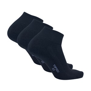 3-PACK Topsox Elite Karma Comfort Performance Black Ankle Socks - 1 of 1