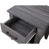 HomeStock Grey Nightstand 24x21x18 Contemporary Compact Bedside Table with Smooth Finish, Storage Space and Sleek Modern Design - 4 of 4