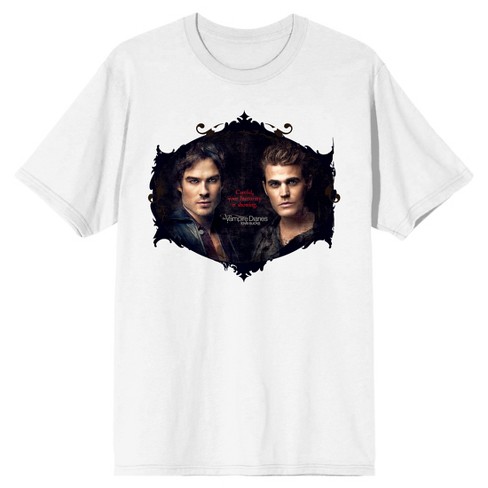 Bioworld Vampire Diaries Vampire Brothers Men s White T Shirt