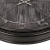 GlasFlength Wall Clocks Non Ticking Clock Digital Wall Clock Silent Vintage Decorative Wall Clocks for Living Room, Brown, 30"*4"*30" - 3 of 4