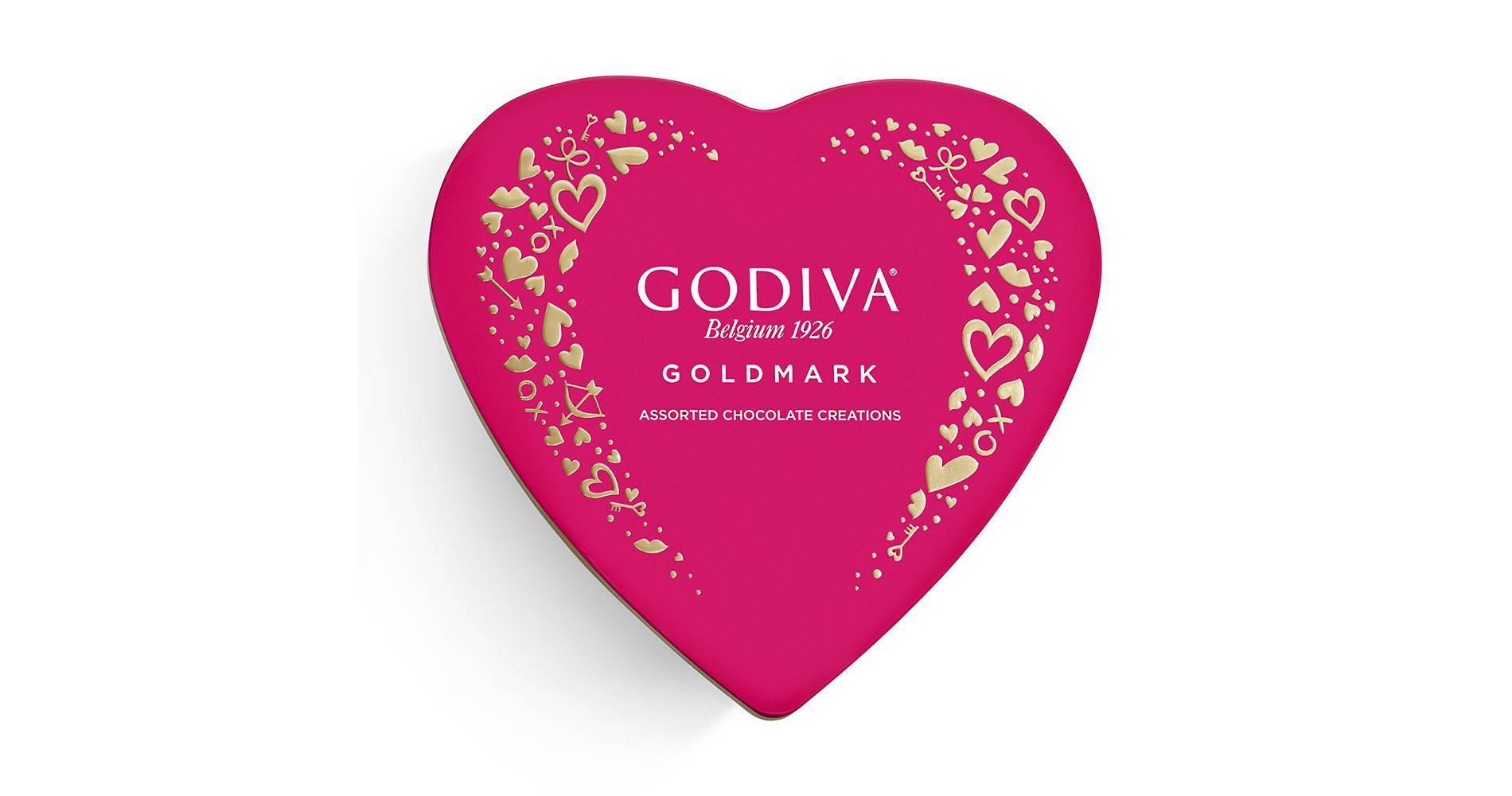 Godiva Valentine's Goldmark Assorted Chocolate Creations Heart Box Candy - 2.9oz