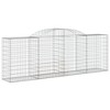 vidaXL 5 Pcs Outdoor Garden Arched Gabion Basket - Galvanized Iron, Sound Insulating 118.1" x 19.7" x 39.4"/47.2" - 3 of 4