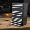 VEVOR Drill Bit Dispenser Cabinet, 3 Pieces Three-Drawer for 1/16" to 1/2" & Letter Sizes A to Z, Five-Drawer Drill Bit Organizer, Black - 2 of 4