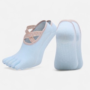 Anna-Kaci Women's 2-Pack Toe Grip Ballet Socks with Crisscross Elastic Bands and Soft Stretch Knit for Pilates or Barre - 1 of 1