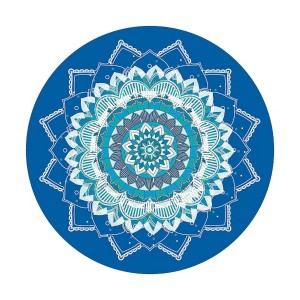 Toyzone World Blue Round Natural Rubber Yoga Mat - 1 of 3