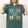 Simply Sage Market Checkered Bunny Coquette Distressed Garment Dyed Tee - 3 of 4