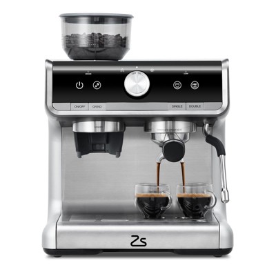 Professional Espresso Machine with Grinder, 20 BAR Pump, PID Temperature Control, Conical Burr Grinder, Milk Frother