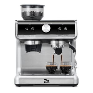 Professional Espresso Machine with Grinder, 20 BAR Pump, PID Temperature Control, Conical Burr Grinder, Milk Frother - 1 of 4