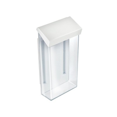 White and Clear Acrylic Outdoor Wall Mounted Literature Holder, 10" Height