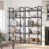 Bookshelf, 5 Tier Shelf Bookcase, Tall Bookshelf with Storage, Industrial Display Shelves with Open Metal Frame for Bedroom, Living Room, Home Office - 2 of 4