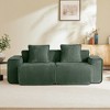 Okak Modern Modular Sectional Sofa Loveseat with Deep Seat & Pillows,Sofa Velvet Fabric Futon Couch for Living Room,Apartments - 3 of 4