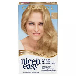 Clairol Nice'n Easy Permanent Hair Color - 9 Light Blonde - 1 Kit