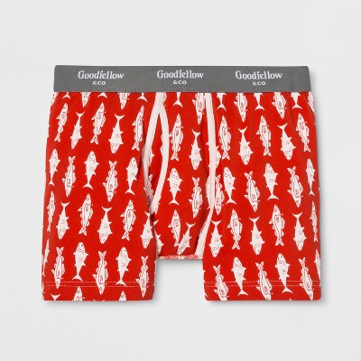 Men's Floral Print Boxer Briefs 2pk - Goodfellow & Co™ Blue/red Xl : Target