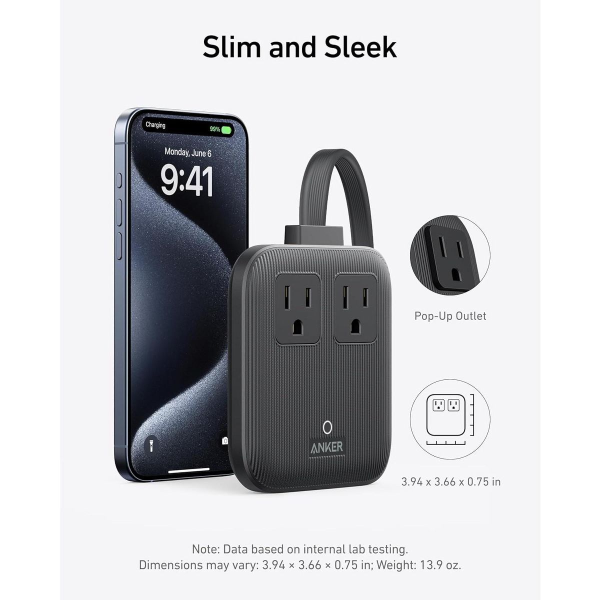 Anker Travel Power Strip, Anker Nano 67W Max 6-in-1 USB C Charger - thumbnail 3