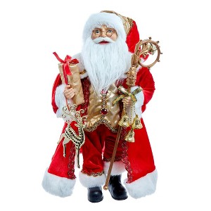 Kurt Adler 18" Standing Red and Gold Santa - 1 of 4
