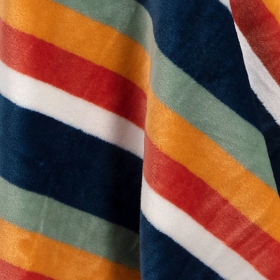 Oversized Vintage Striped Printed Plush Throw Blanket - Room Essentials&#8482;