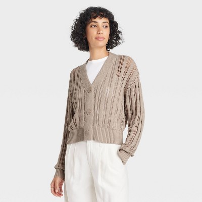 Women's Openwork Cardigan - A New Day™