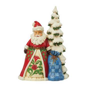 Jim Shore 10.5 Inch Share Santa Spirit Santa Tree Toy Bag Santa Figurines