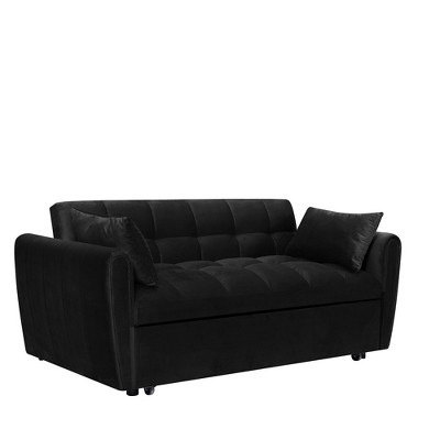 Ridstar Modern 3-in-1 Folding Double Sofa Bed with Pillows For Living Room & Bedroom-Black