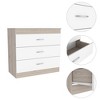 NicBex 3 Drawers Dresser for Bedroom,Modern Style Wooden Drawers with Black Metal Handle,Dressers for Kids Room,Living Room,Entry and Hallway - 4 of 4