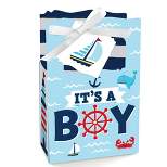 Big Dot of Happiness Ahoy It's a Boy - Nautical Baby Shower Favor Boxes - Set of 12