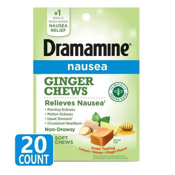 Dramamine Morning Sickness & Motion Sickness Relief Soft Chews - Ginger - 20ct